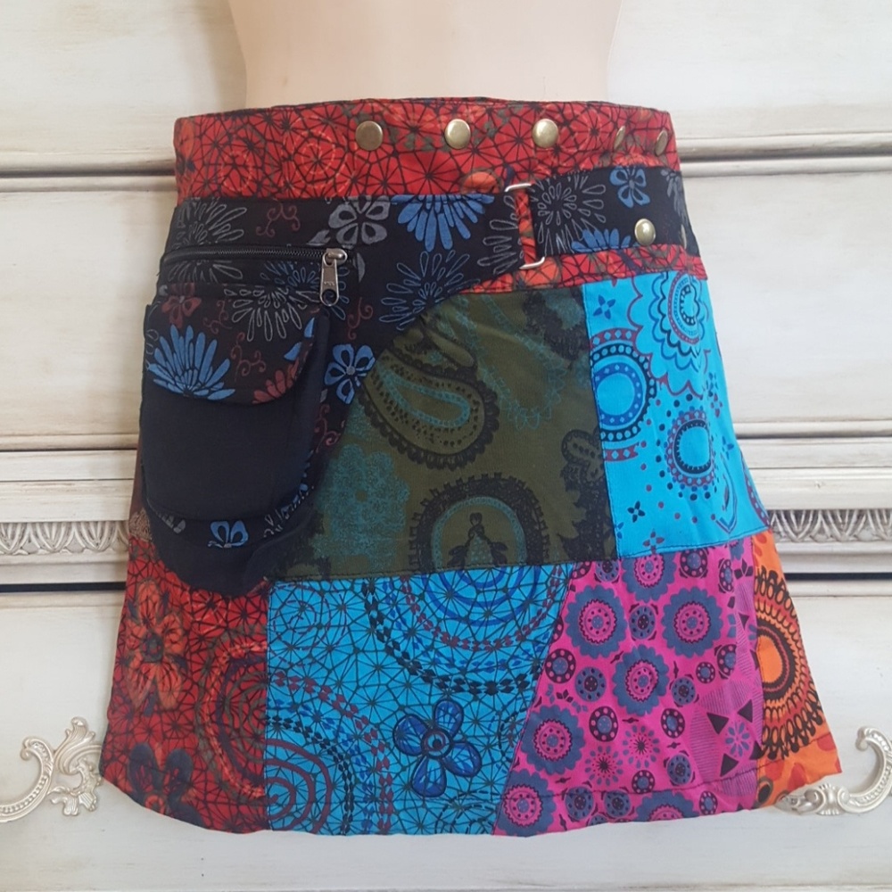 Beautiful Wrap Skirt from Nepal Multi Size